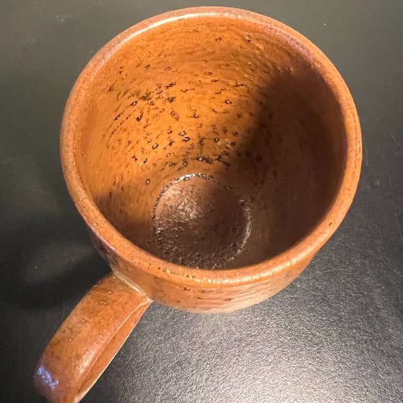 Handcrafted Wheel-Thrown Earthy Tone Pottery Mug w/ Tree Motif ~ Artist Signed - Picture 8 of 9